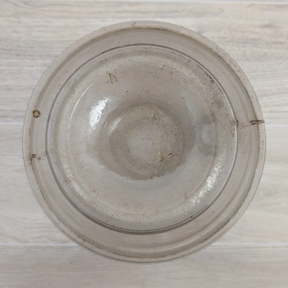 Vintage (Maybe Antique?) Glass Oil Kerosene Reservoir Base Fount Bowl